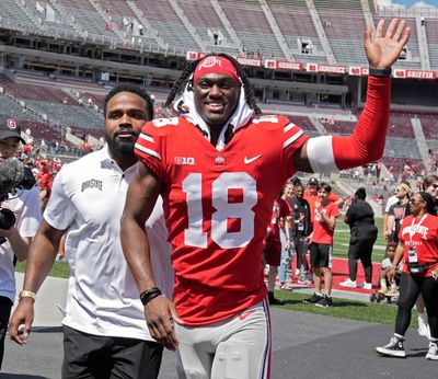 Ohio State football star Marvin Harrison Jr. partners with “The Rock” in NIL deal