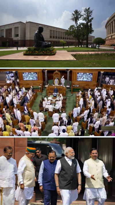 First day of monsoon session of Parliament