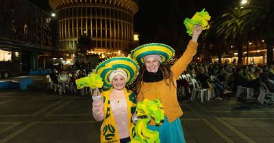 Novocastrians pull out the green and gold to support Matildas in round one of the World Cup