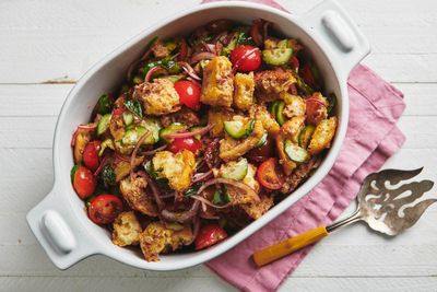 Ripe tomatoes and stale bread combine for a celebration of summer