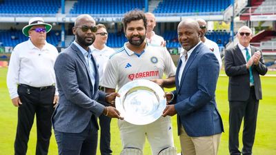 Rohit Sharma felicitated as India-West Indies commemorate historic 100th Test