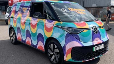 Volkswagen ID. Buzz Cargo Turned Into "Glamper Van" For UK Festival