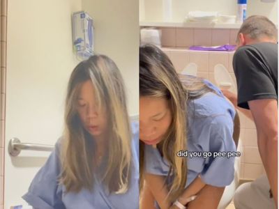 Couple praised after sharing intimate bathroom TikTok to show ‘the reality of birth’
