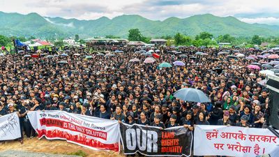 Kuki-Zo people hold rally for separate administration in Churachandpur