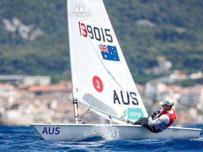 Olympic champion Wearn sails to lead in test event