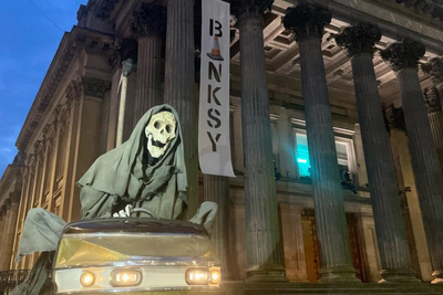 Grim Reaper to encourage late-night visitors to Banksy’s Glasgow show