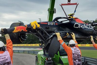 F1 Hungarian GP: Perez crashes before rain hits first practice