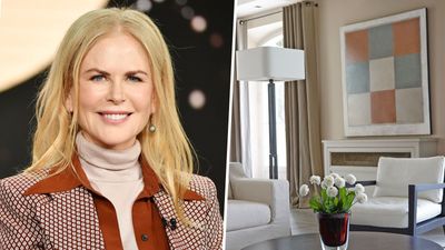 Nicole Kidman’s living room features the biggest 'new neutral' color trend of 2023
