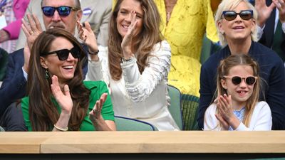 Who did Kate Middleton blow a sweet kiss to from the Royal Box at Wimbledon?