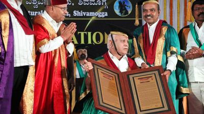 Former Karnataka CM B.S. Yediyurappa receives honorary doctorate from Governor Gehlot