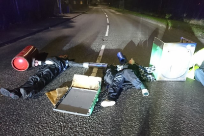 Four arrested after ‘chaining themselves to old washing machine’ at oil refinery