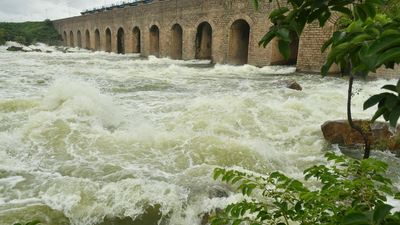 Six gates of Himayatsagar lifted, ORR service road inundated