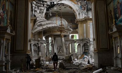 Russian missile strikes on Odesa kill one person and damage cathedral