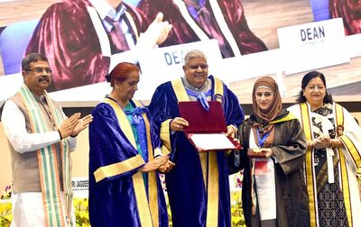 Disruption in Parliament antithetical to democracy: V-P Dhankhar in Jamia Millia Islamia University