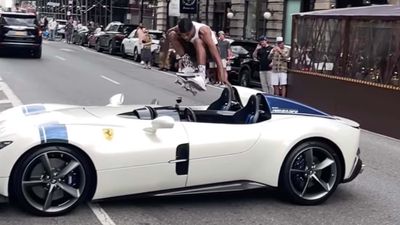 Watch Skateboarder Tyshawn Jones Jump Over Ferrari Monza SP2