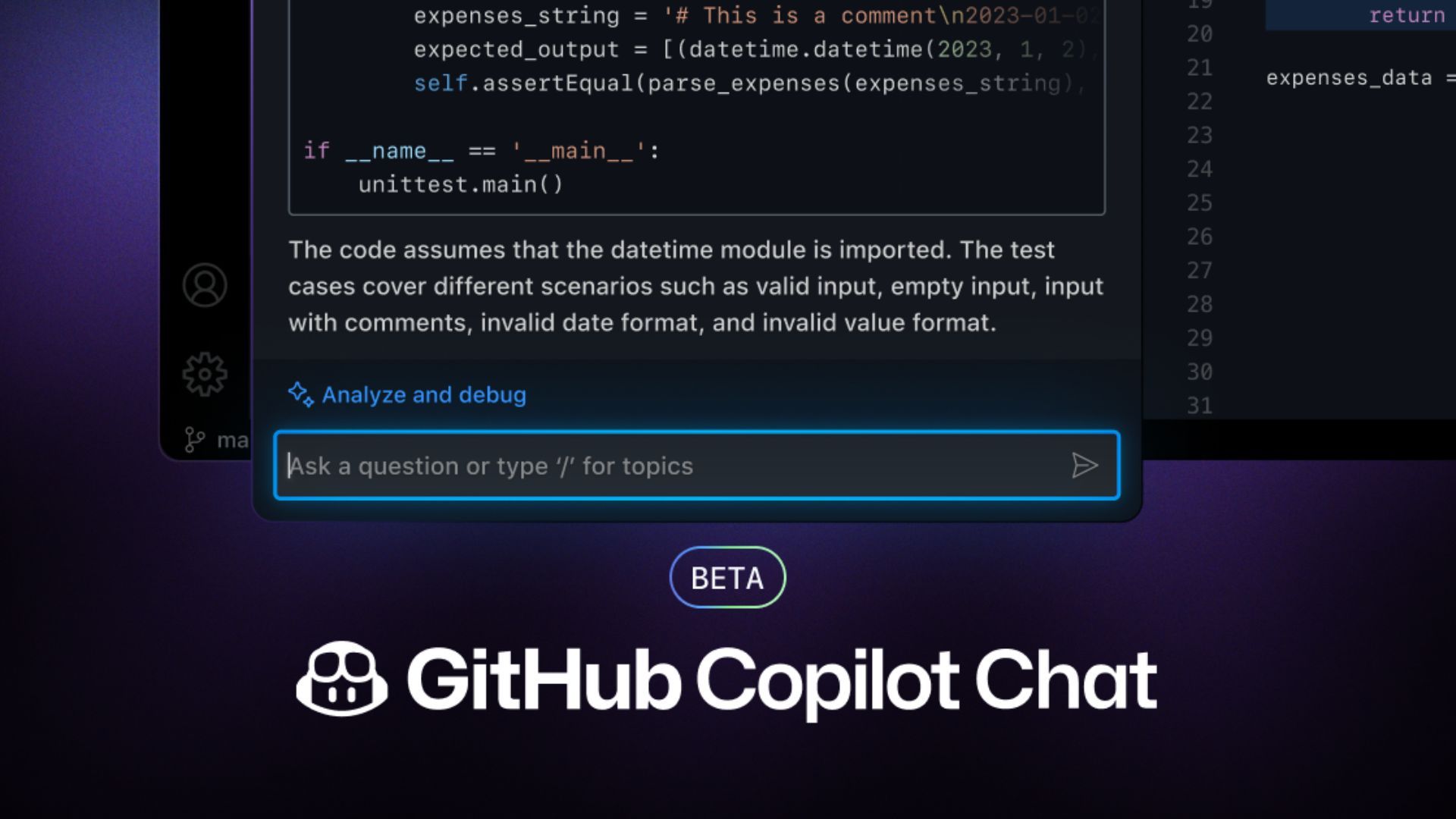 GitHub Copilot Chat is here to fix your code