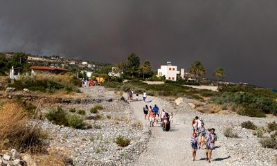 ‘A near-death experience’: UK tourists describe escape from Rhodes wildfires