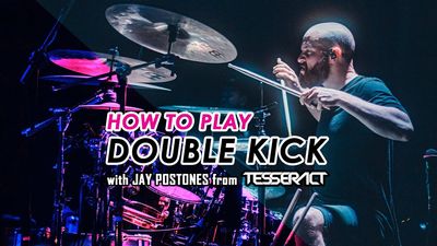 Learn to play Djent-style double kick with TesseracT drummer Jay Postones’ double pedal drum lesson