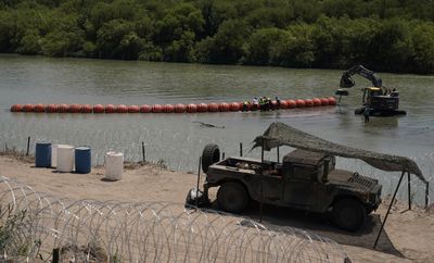 US Justice Dept sues Texas over floating Mexico border barrier