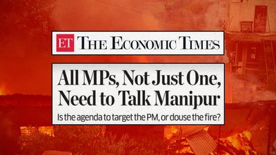 Opposition brings up Manipur, Economic Times asks if ‘agenda is to target PM’