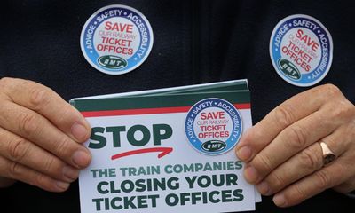 Rail staff threatened with disciplinary action over ‘save our ticket offices’ stickers, says RMT