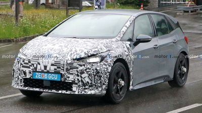 Cupra Born EV Hatch Spied With Redesigned Front Bumper, Weird Wheel Sensors
