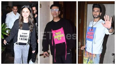 Karan Johar, Alia Bhatt, Ranveer Singh and friends attend Manish Malhotra's Rocky Aur Rani Kii Prem Kahaani bash- Pics Inside
