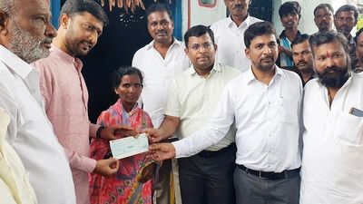Compensation cheques handed over to families of those who died after drinking contaminated water in Gurmitkal