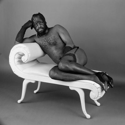 ‘My Black queer body on a white chaise longue’ … Ajamu’s best photograph