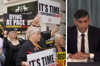Rishi Sunak heckled by furious audience at Infected Blood Inquiry