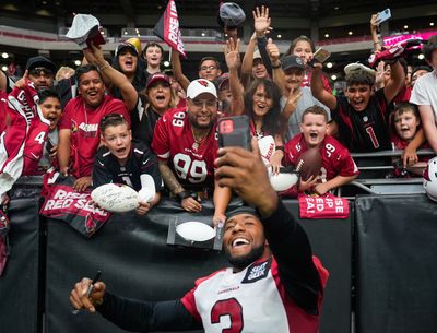 Budda Baker returns with smile, punch for training camp practices