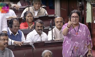When Smriti Irani shouted at opposition over Manipur in Parliament