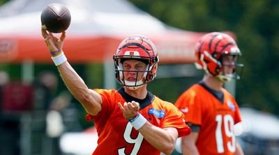 Joe Burrow Carted Off With Calf Injury at End of Bengals Practice