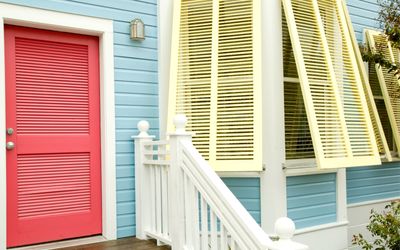 Should your front door match your shutters? The designers debate the matching look vs interesting combos