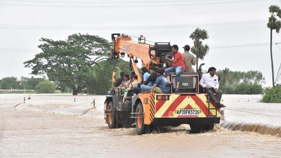 48 people rescued from flash floods in Nandigama mandal in NTR District n Andhra Pradesh