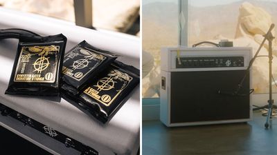Ernie Ball has unveiled Synyster Gates signature string sets – but what is that mystery guitar amp?