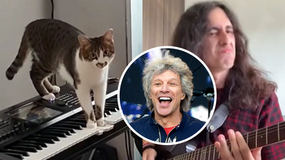 "Amazing!": Watch this Bon Jovi-approved cat accidentally (sort of) play the introduction to Livin' On A Prayer