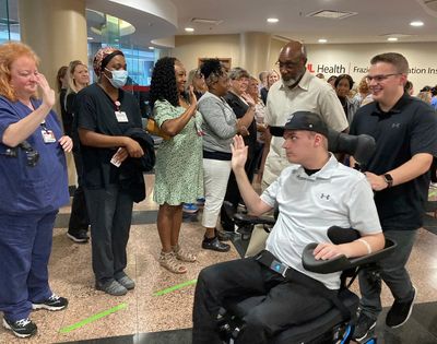 Police officer reaches milestone in recovery from critical wounds in Louisville bank shooting