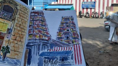 Drawing inspiration from cityscapes are Urban Sketchers in different Indian cities