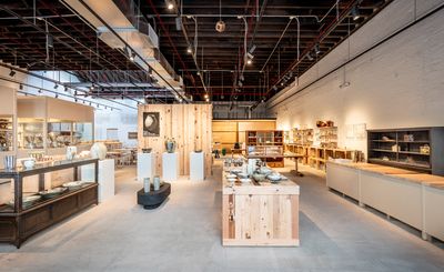 A Japanese food-themed retail concept in New York draws on natural materials