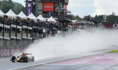 Max Verstappen wins wet Belgian F1 GP sprint race with Oscar Piastri second