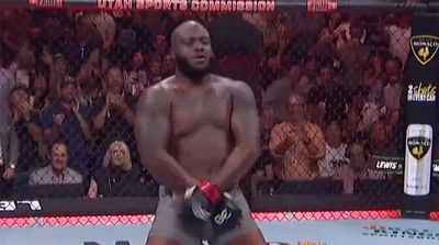 Derrick Lewis Had Unhinged Celebration After TKO Victory at UFC 291