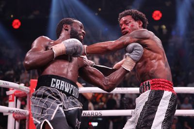 Terence Crawford def. Errol Spence Jr. by TKO: Best photos from Las Vegas