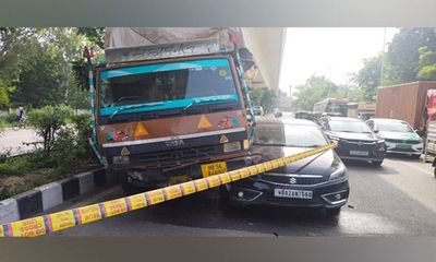 Delhi: Police Inspector killed after truck rams into his car near Madipur metro station