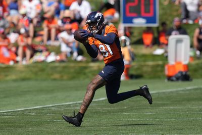 Broncos WR Tim Patrick carted off, feared to have injured Achilles in practice