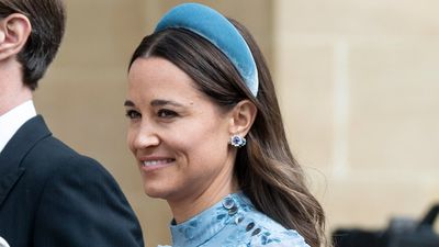 Pippa Middleton's blue and green colour blocking look is an abstract dressing dream
