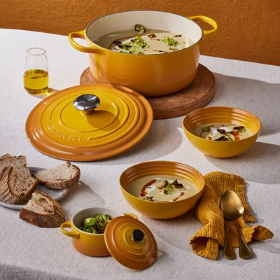 Le Creuset has cemented this retro 70s shade as the new 'it' colour to have in the kitchen