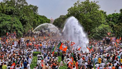 BJP holds protest rally in Jaipur against Rajasthan’s Congress government