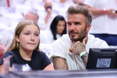 David Beckham let his 12-year-old daughter Harper do his makeup: ‘Needed a little powder and contouring’