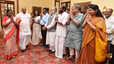 INDIA bloc memorandum requests President Murmu to press upon PM to urgently address Parliament on Manipur